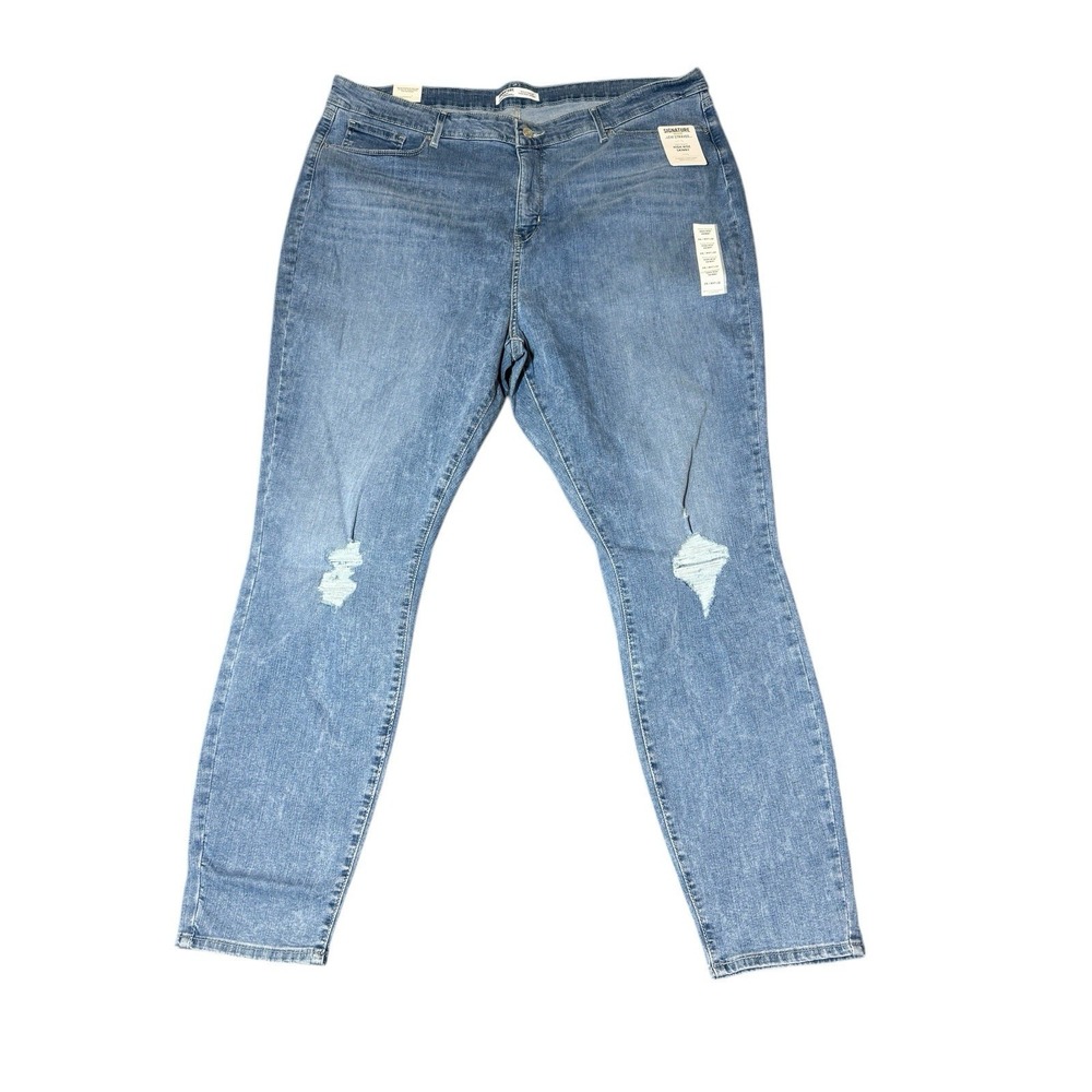 Signature‎ Levi Strauss Totally Shaping High-Rise Skinny Jeans Size 24L  37x32